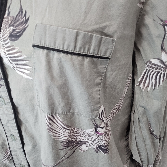 Men's Nordstrom's Asian crane button down - Picture 5 of 7
